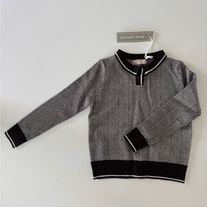 One Child Knit Collar Sweater Kids Size 4T NWT